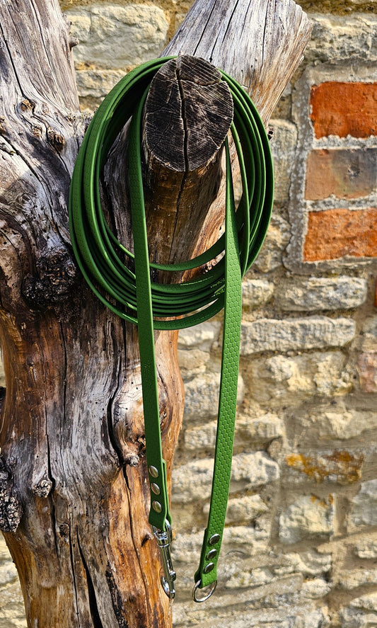 Olive Green - Waterproof Webbing Horse Lunge Lines