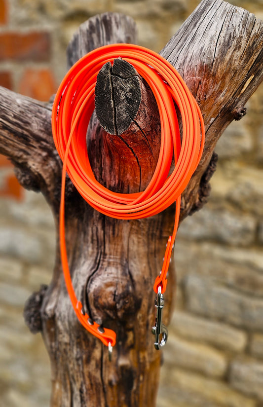 Neon Orange - Waterproof Webbing Horse Lunge Lines