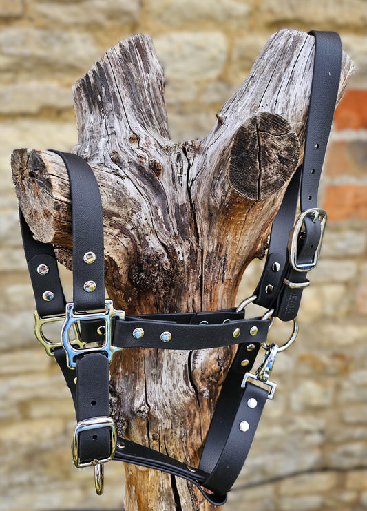 Black - Classic BioThane® waterproof Horse Halter
