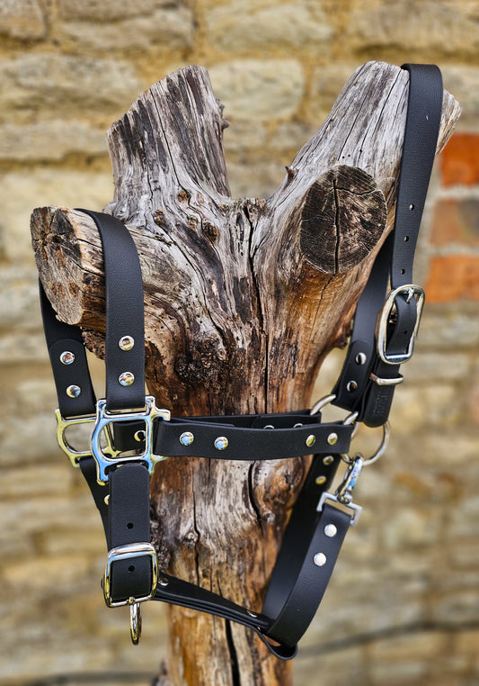 Black - Classic BioThane® waterproof Horse Halter