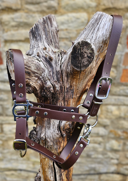 Dark Brown - Classic BioThane® waterproof Horse Halter