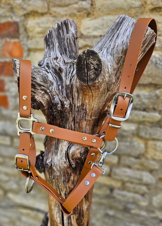 Tan - Classic BioThane® waterproof Horse Halter