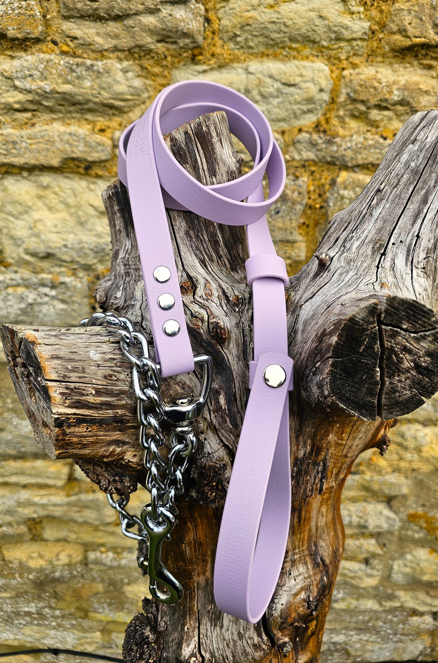 Lilac - Waterproof BioThane® Break-Away Lead Line with Chain