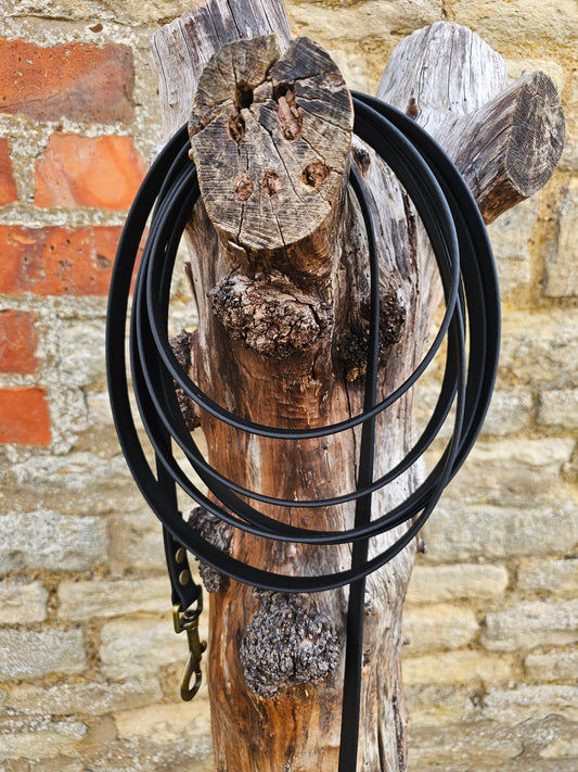 Black - Premium Waterproof BioThane® Horse Lunge Lines